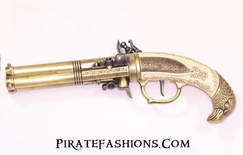 3 Barrel Revolving Flintlock (Non-Firing Replica)