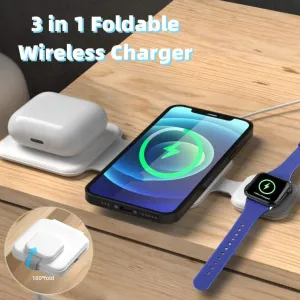 3 in 1 Charging Station FD-308, high quality, full-speed charging with a case.