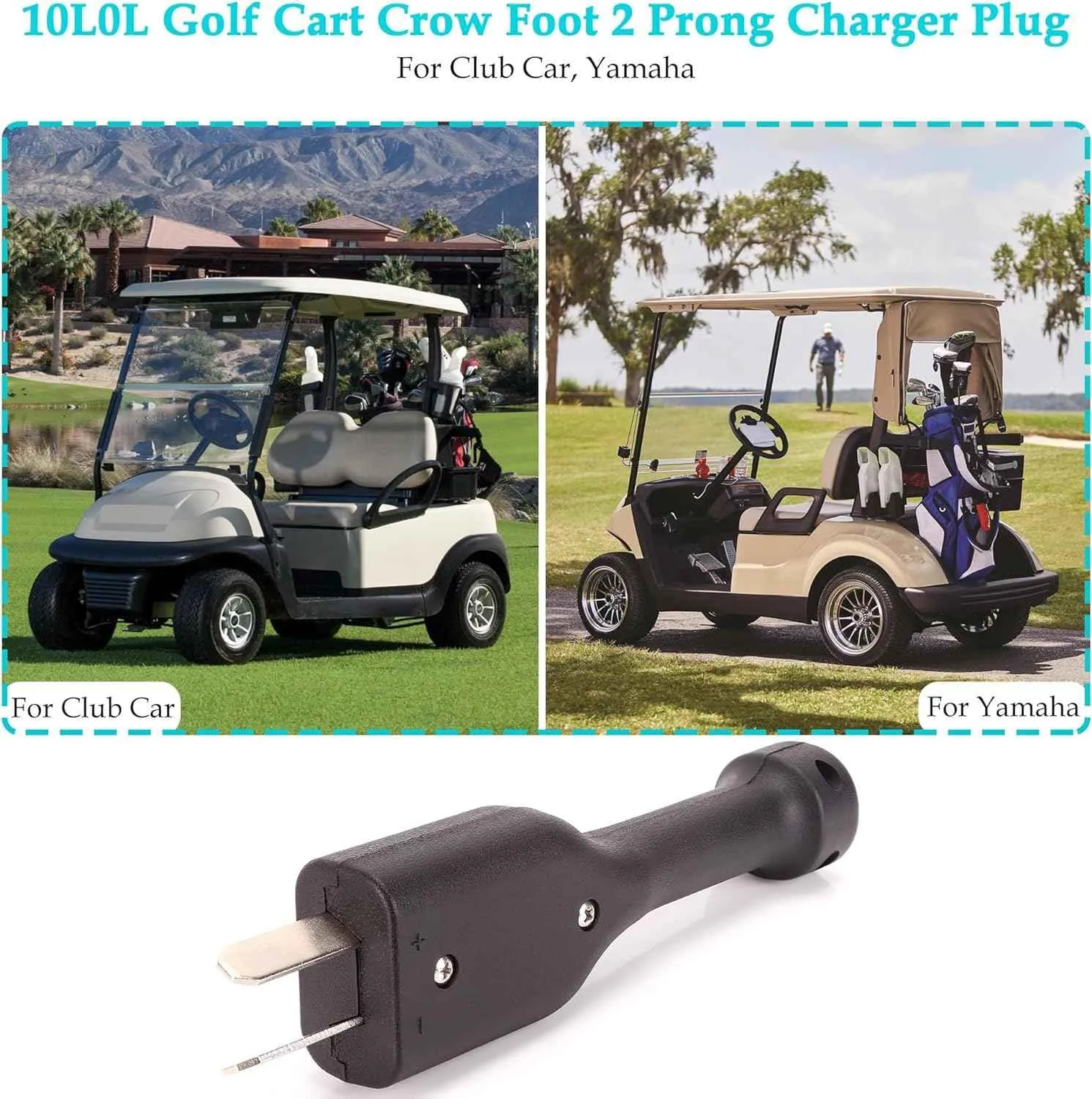 36V Golf cart charger plug is suitable for EZGO, Yamaha, Club Car electric - 10L0L