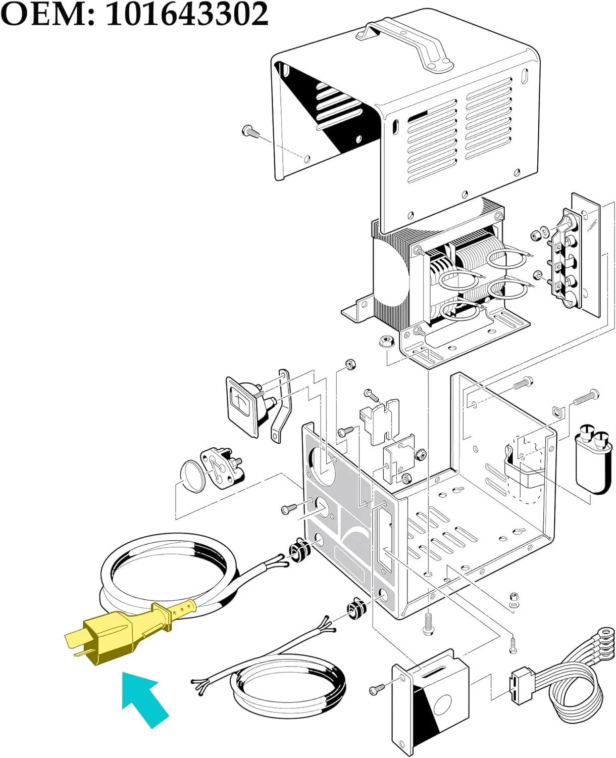 36V Golf cart charger plug is suitable for EZGO, Yamaha, Club Car electric - 10L0L