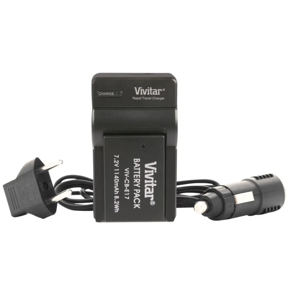 3x Vivitar LP E17 Replacement Battery and Charger Kit for LP E17 Battery Pack and LC E17 Charger for Canon EOS Rebel T7i T6i and EOS Kiss X8i Digital Cameras