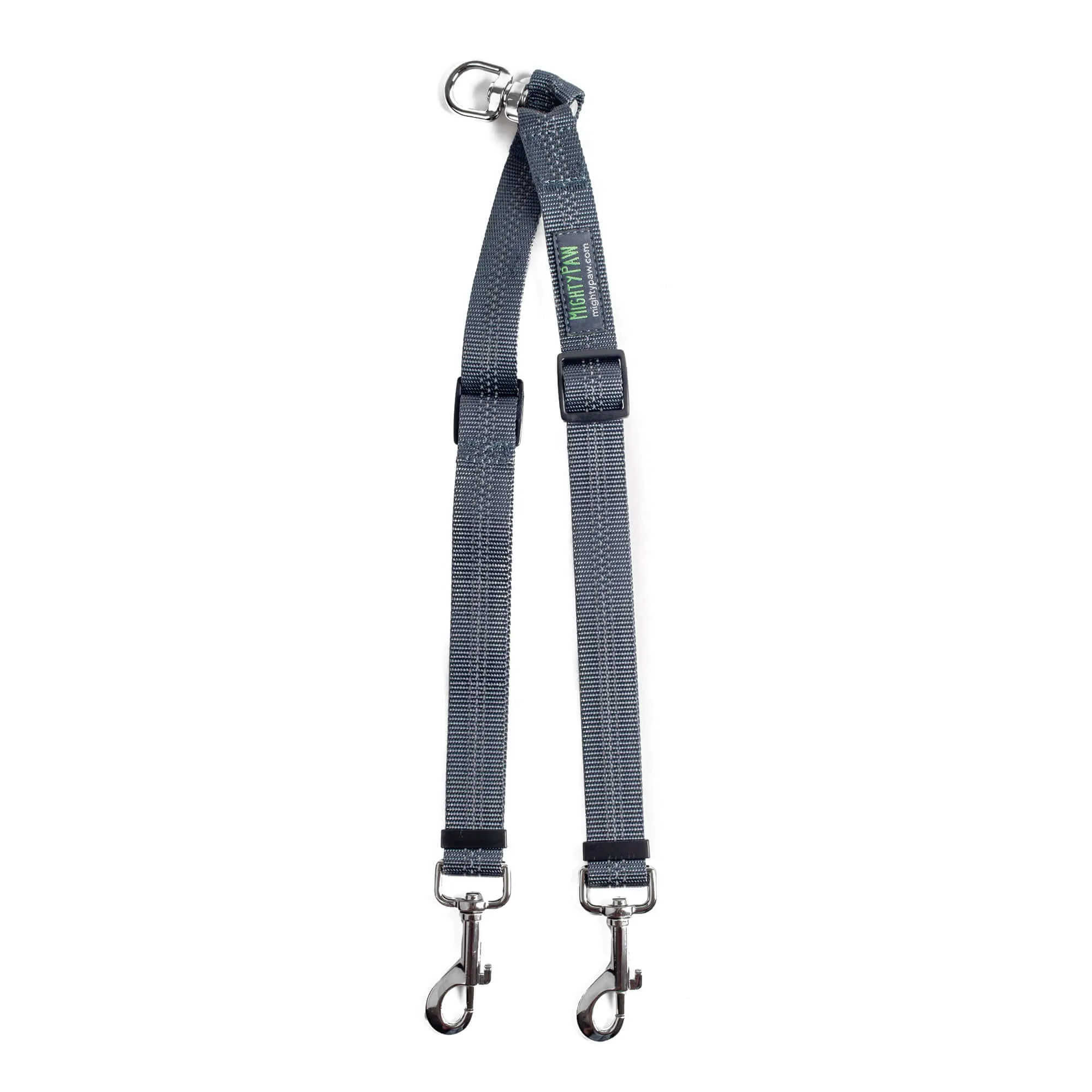 Adjustable-Length Double Dog Leash - Tangle-Free, Reflective Swivel Attachments