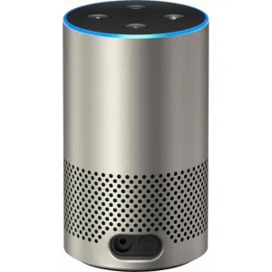 All New Amazon Echo 2nd Generation 2017 Silver with improved sound powered by Dolby