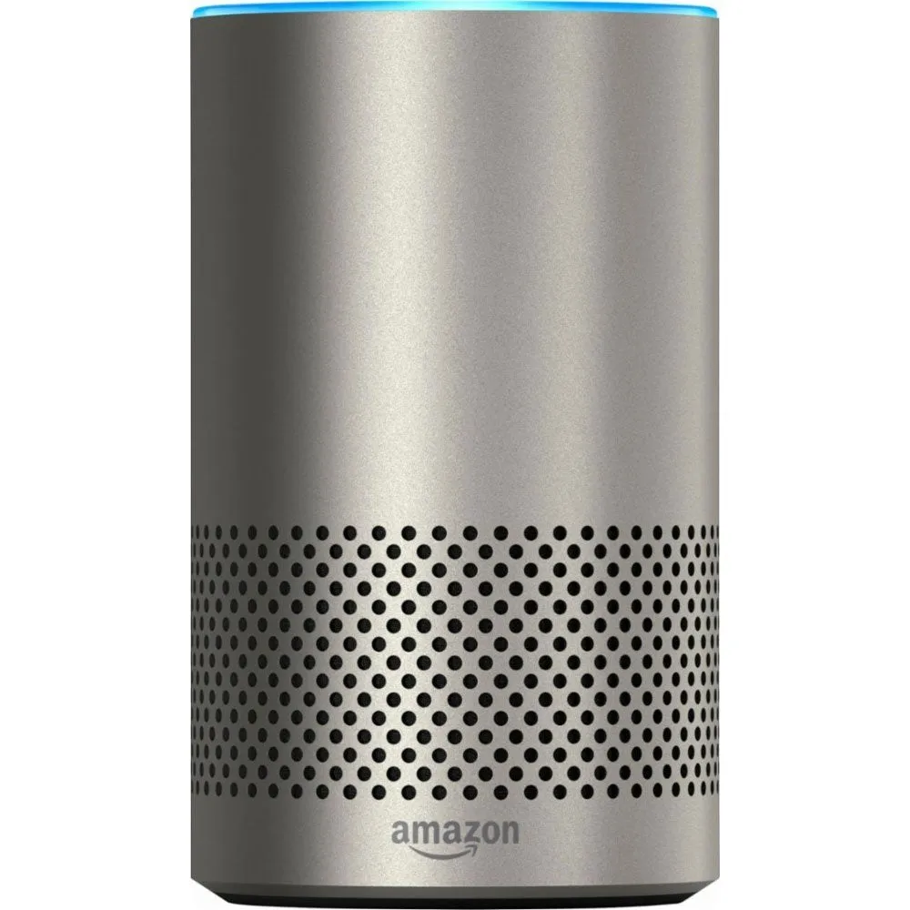 All New Amazon Echo 2nd Generation 2017 Silver with improved sound powered by Dolby