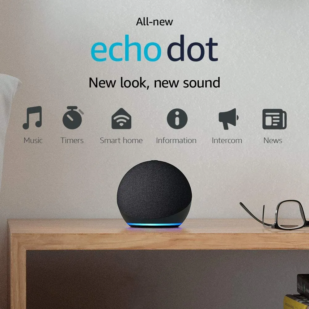 All-new Echo Dot (4th Gen, 2020 release) | Smart speaker with Alexa | Charcoal