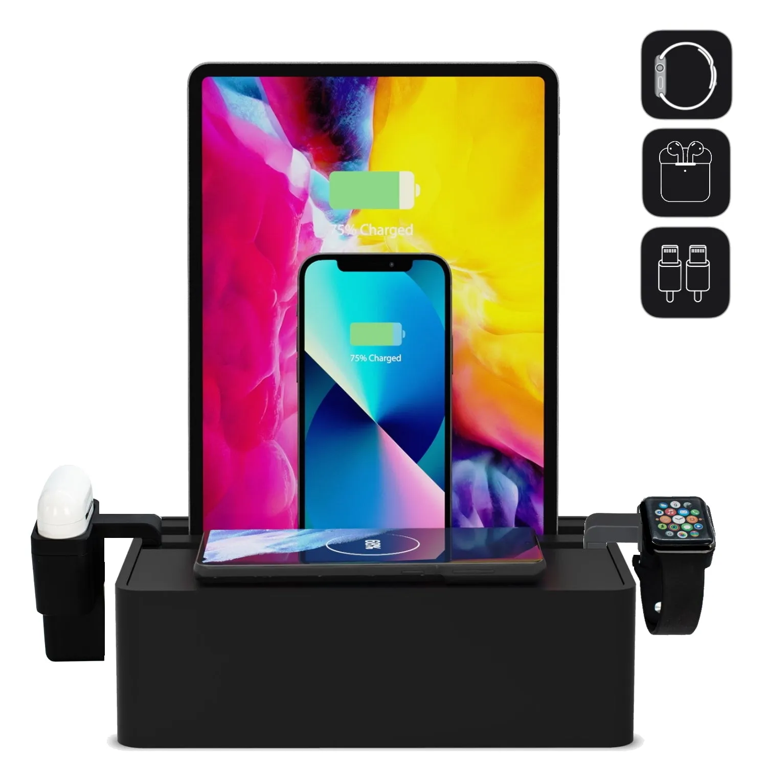 ALLDOCK Wireless Black Apple Package