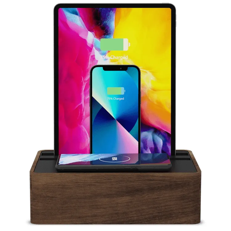 ALLDOCK Wireless Walnut & Black