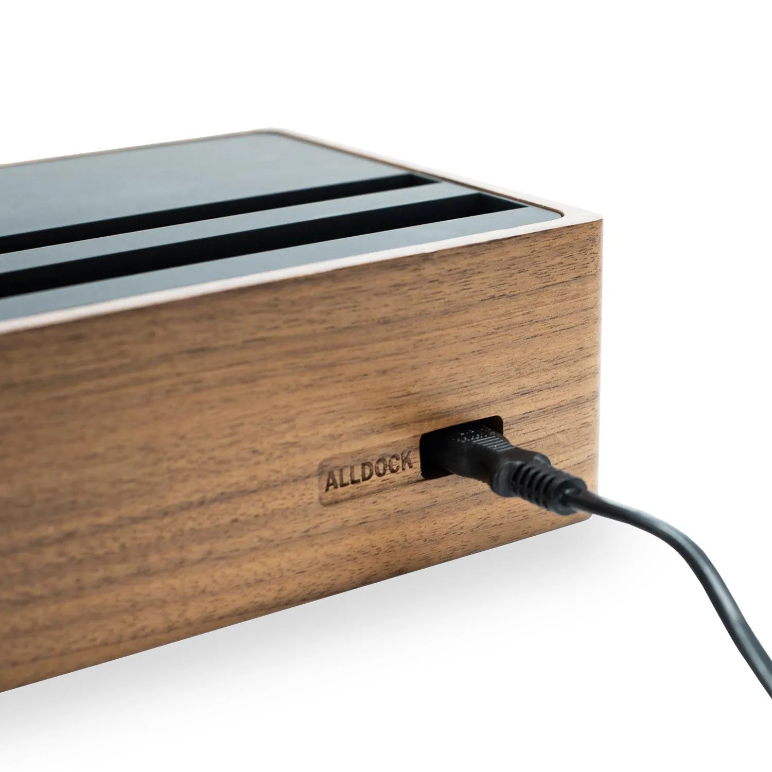 ALLDOCK Wireless Walnut & Black