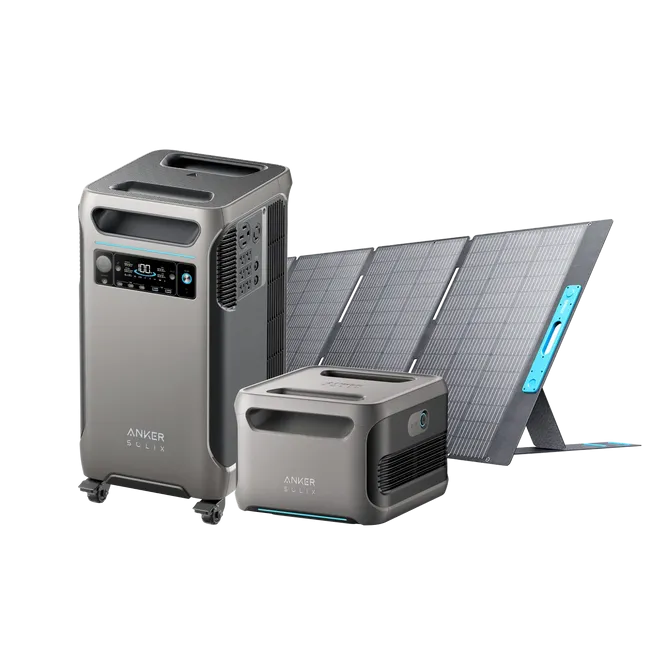 Anker SOLIX F3800   Expansion Battery   PS400 Solar Panel (7680Wh in total)   FREE Protective Cover Bag