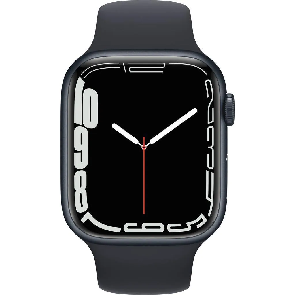 Apple Watch Series 7 (2021) GPS   Cellular 45 mm - Aluminium Midnight - Sport band Black