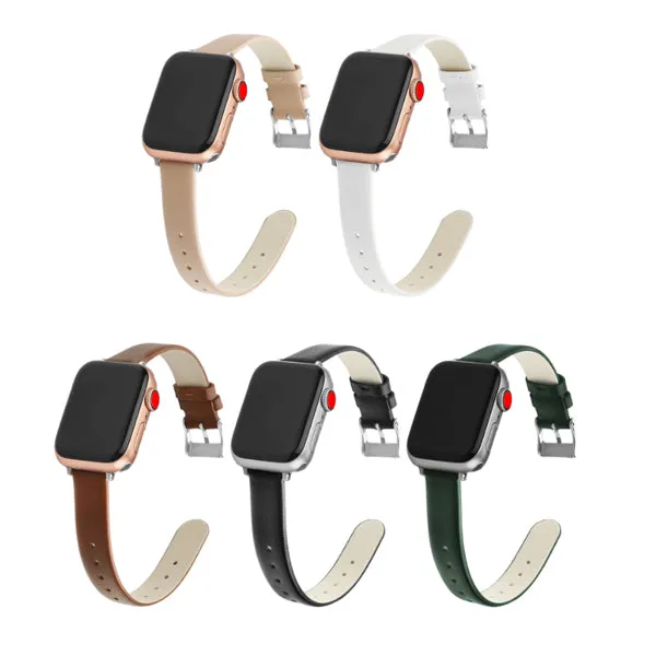 Apricot Genuine Leather Apple Watch Band  (for small wrist) 杏色真皮Apple (適合小手腕) 錶帶 (KCWATCH1182)