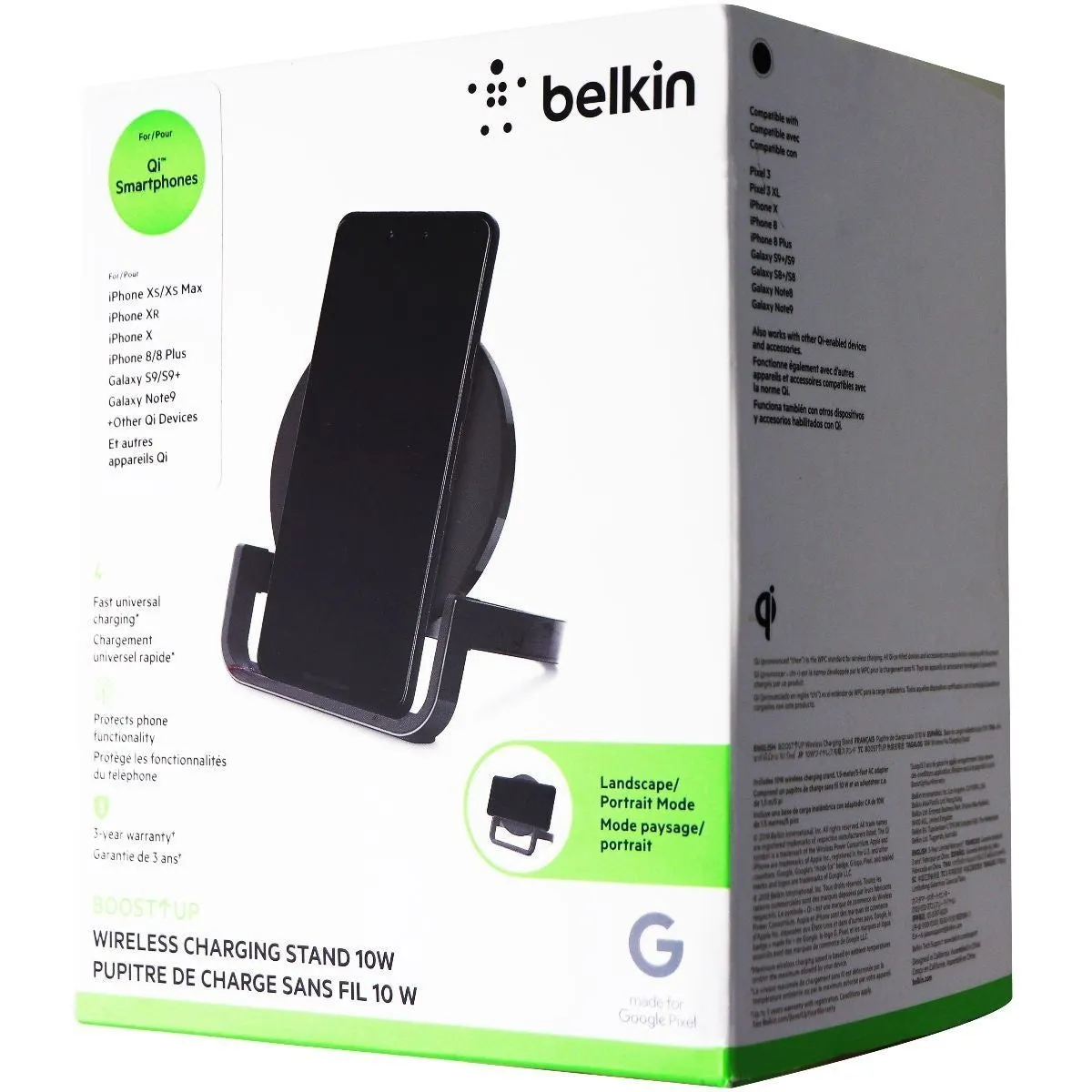 Belkin Boost Up 10W Qi Wireless Charging Stand - Black (F7U052DQBLK)