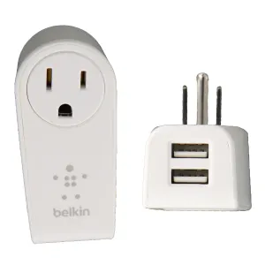 Belkin Boost Up 2-Port Swivel Charger and Outlet (2.4 Amp / 12 Watt Combined)