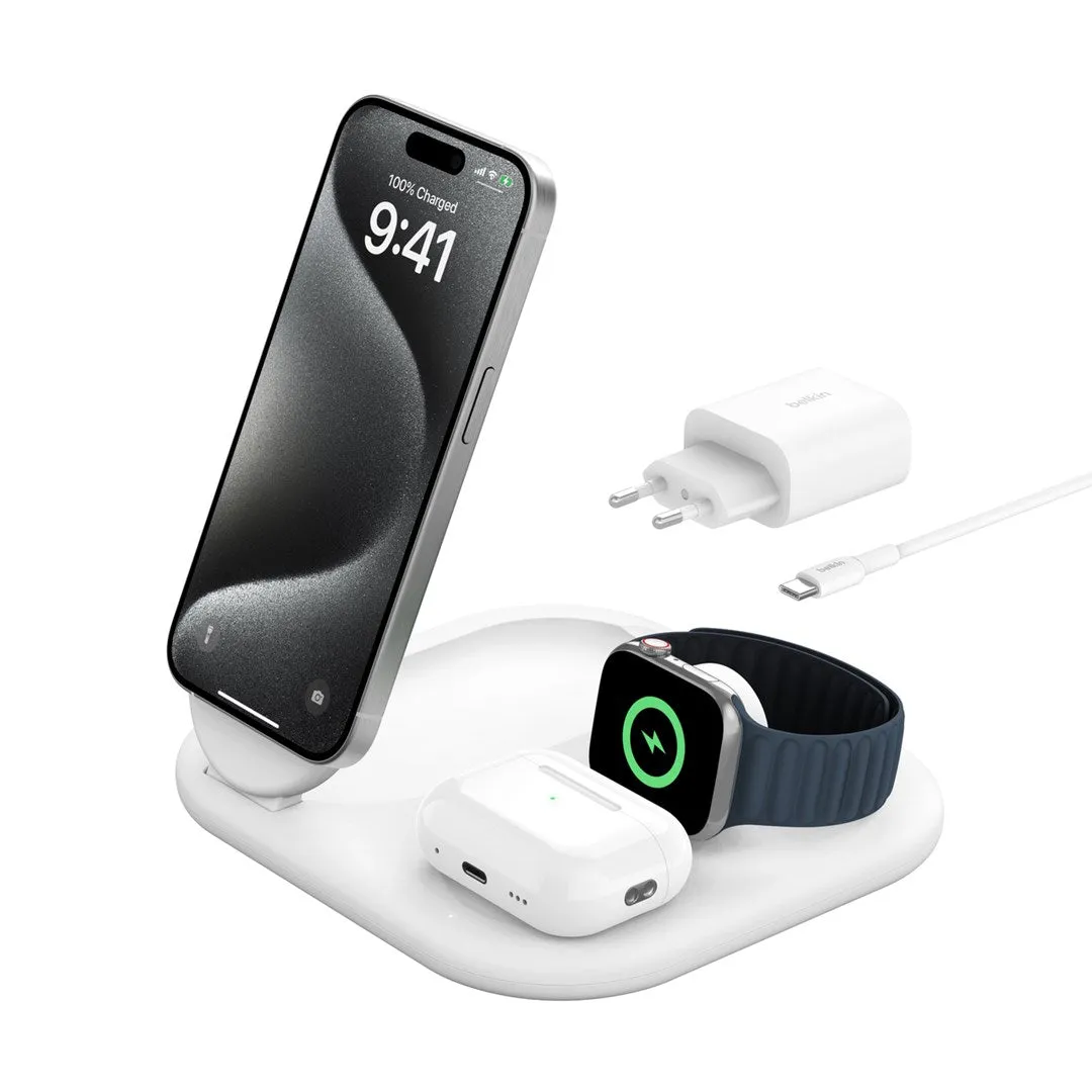 Belkin Boostcharge Headphones, Smartphone, Smartwatch White Usb Wireless Charging Fast Charging Indoor