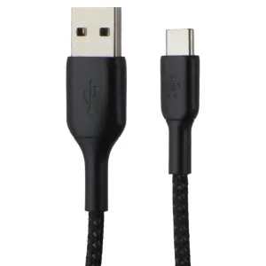 Belkin Braided Boost Charge USB-C to USB Cable 3ft/1m, Black (CAB002bt1MBK)