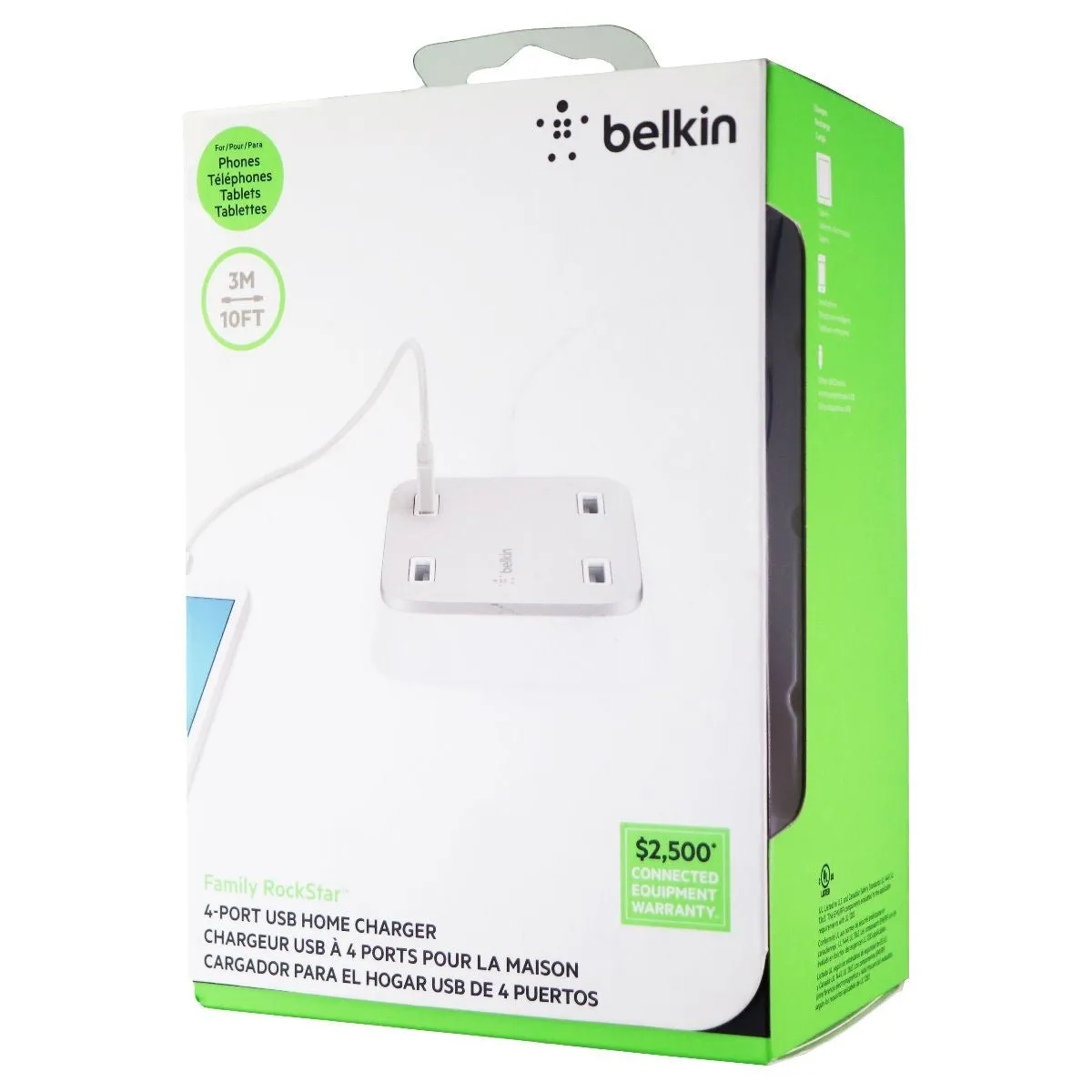 Belkin Family Rockstar Wall-Mountable 4-Port USB Desktop Charging Station