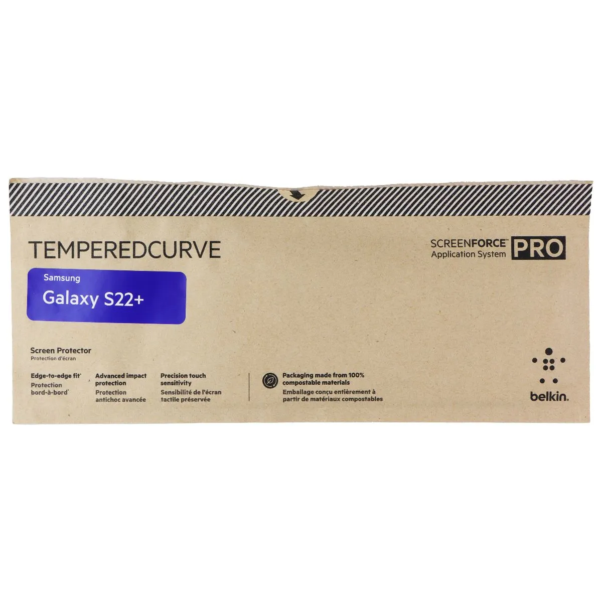 Belkin ScreenForce Pro TemperedCurve Screen Protector for Galaxy S22 / 5Pk BULK*