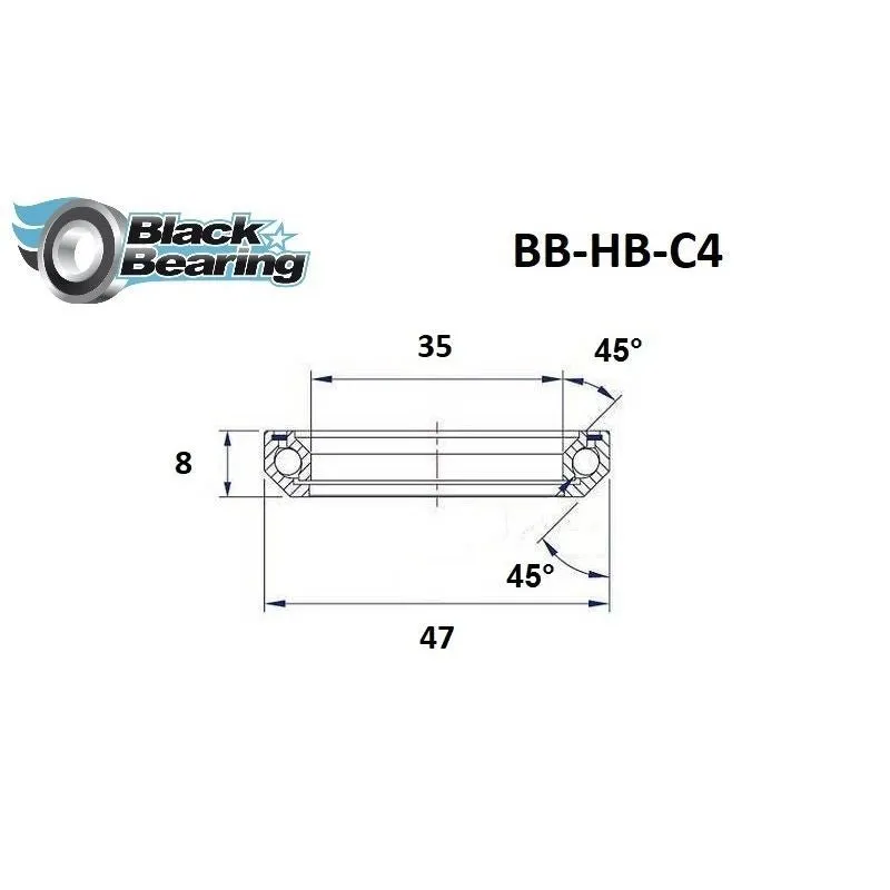 Blackbearing C4 35x47x8mm 45/45° Headset Bearing