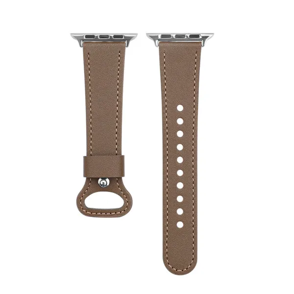 Brown Genuine Leather Apple Watch Band 棕色真皮Apple 錶帶 (KCWATCH1146)