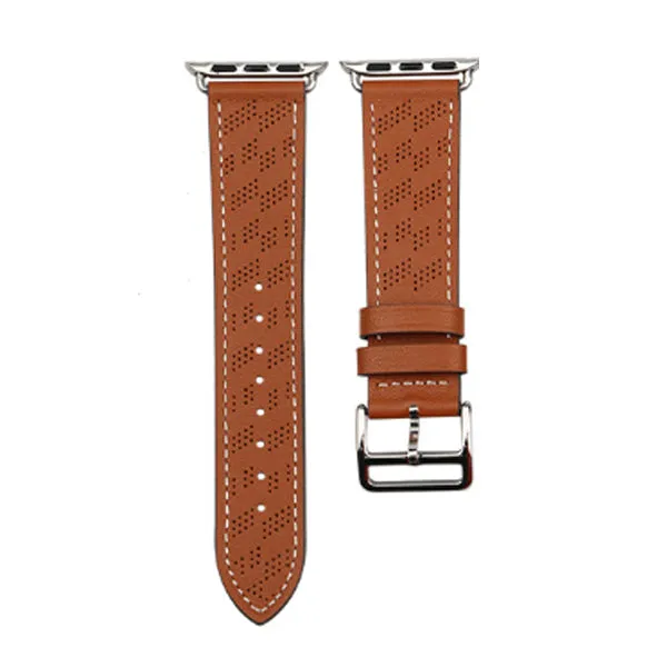 Brown Leather Apple Watch Band 棕色真皮 Apple 錶帶 KCWATCH1213