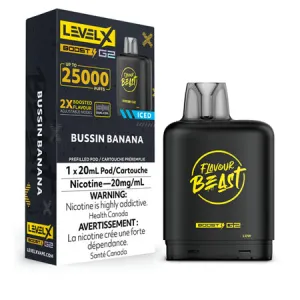 Bussin' Banana  Iced - Level X Flavour Beast Boost 25K