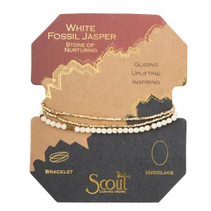 Delicate Scout Wrap - White Fossil