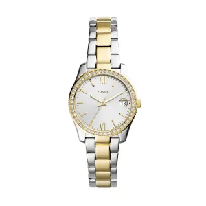 Fossil Scarlette Mini Three-Hand Date Two-Tone Stainless Steel Watch ES4319