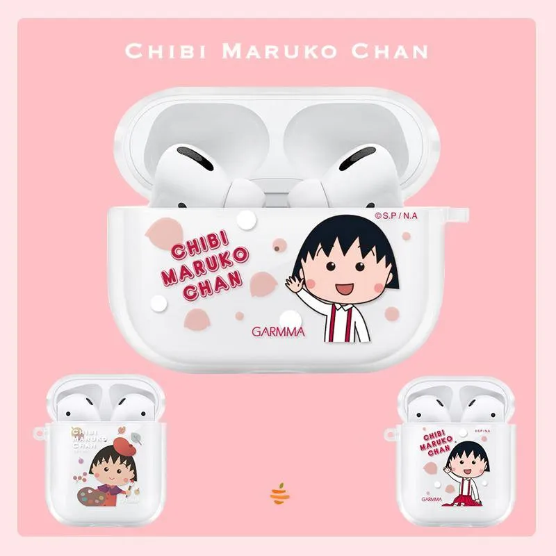 GARMMA Chibi Maruko-chan  Soft TPU Apple AirPods Pro & 2/1 Charging Case Cover