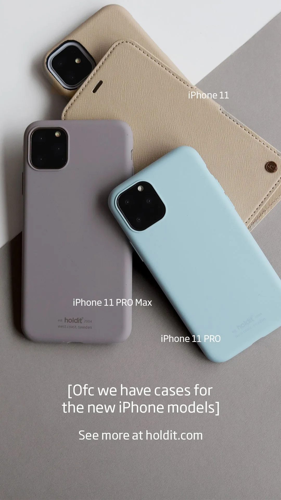 Holdit Phone Case Silicone iPhone 11 Pro / Xs / X - Taupe