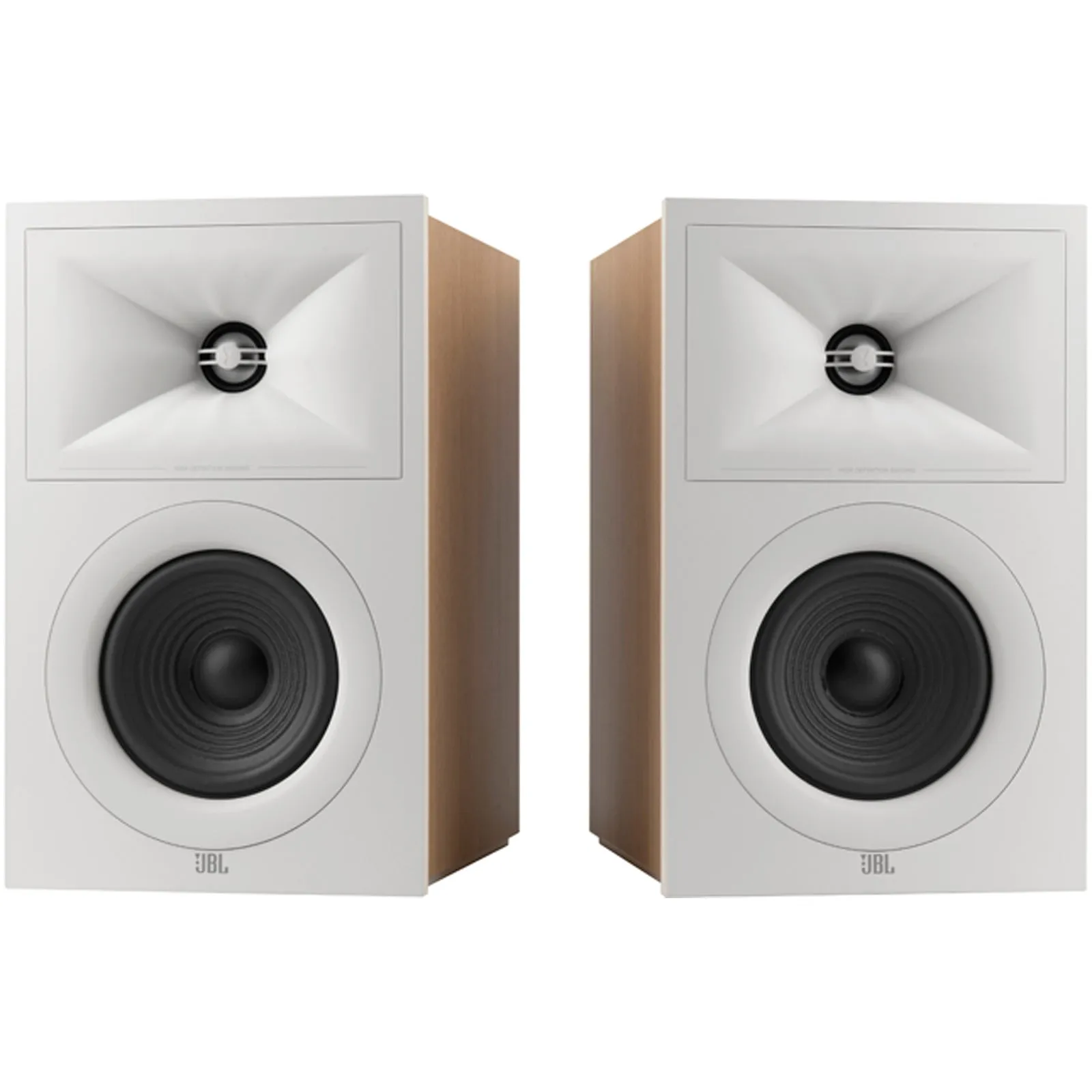 JBL STAGE250B 2 Way 5.2 Inch Dolby Atmos Surround Sound Bookshelf Speakers Pair White