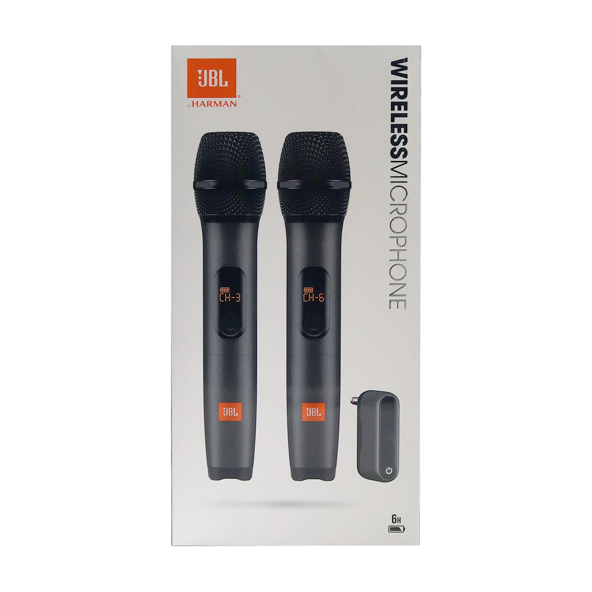 JBL Wireless Two Microphone System with Dual-Channel Receiver, Black