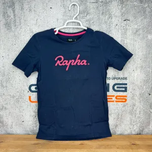 Light Use! Rapha Logo T-Shirt Medium Navy Short Sleeve Cycling Shirt