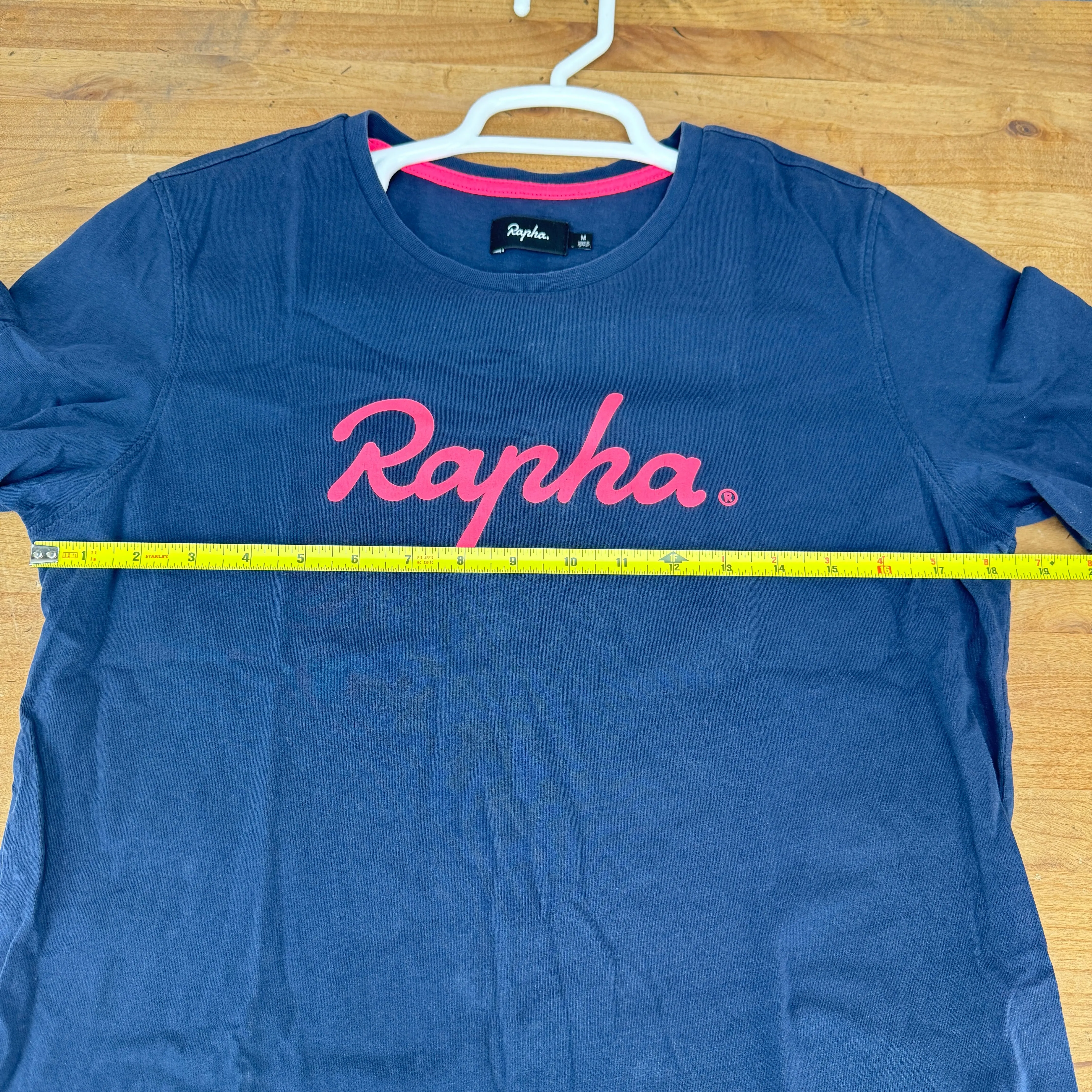 Light Use! Rapha Logo T-Shirt Medium Navy Short Sleeve Cycling Shirt