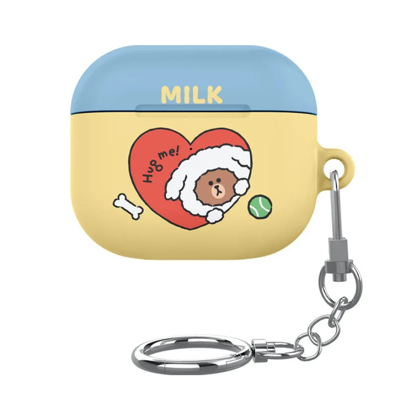 Line Friends Puppy Brown Apple AirPods Charging Case Cover