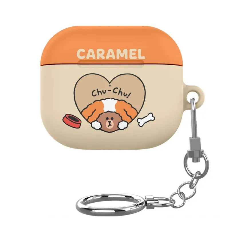 Line Friends Puppy Brown Apple AirPods Charging Case Cover