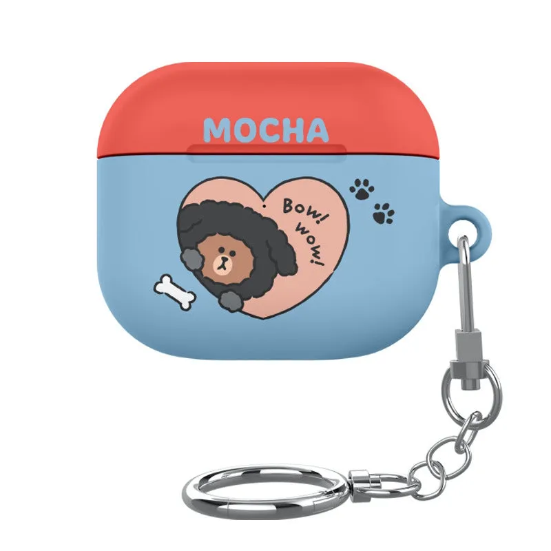 Line Friends Puppy Brown Apple AirPods Charging Case Cover