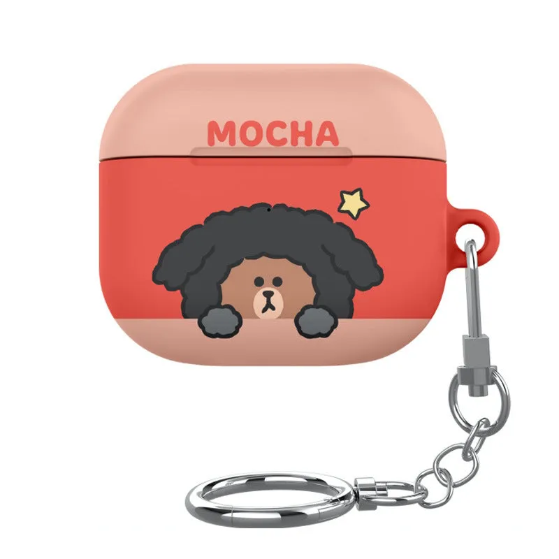 Line Friends Puppy Brown Apple AirPods Charging Case Cover