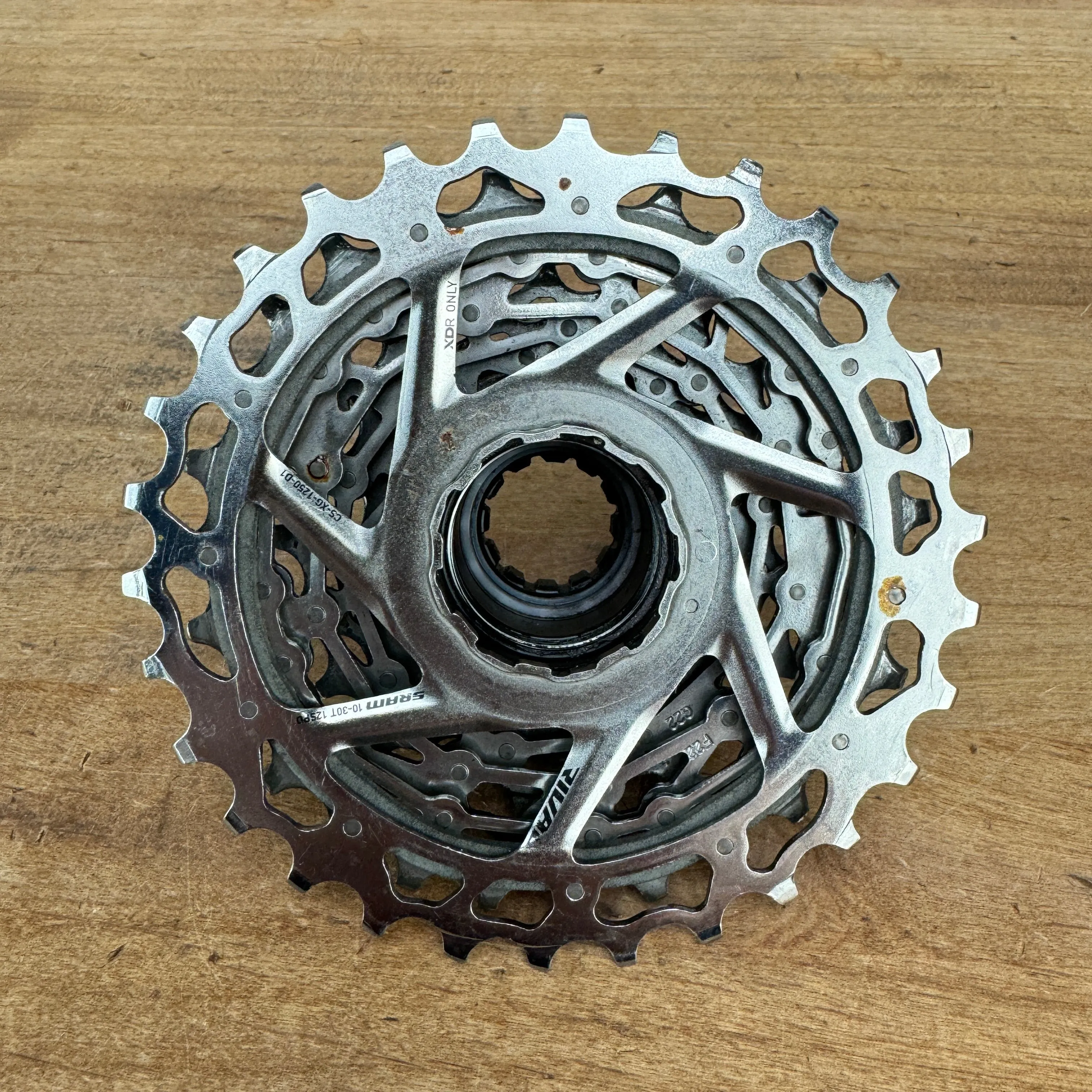 Low Mile! SRAM Rival AXS XG-1250 10-30t 12-Speed Bike Cassette "Light Wear" 285g