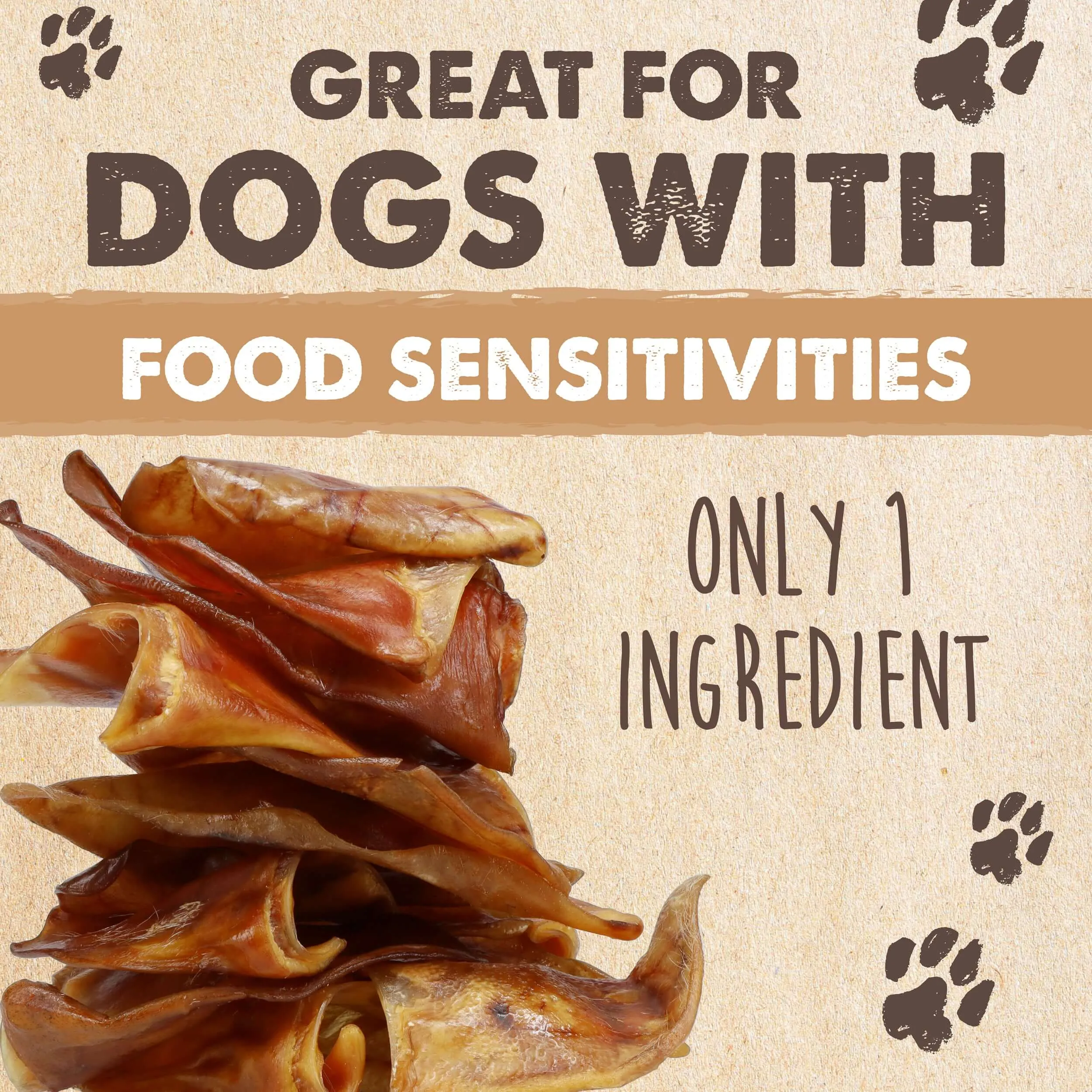 Natural Pig Ear Dog Chews: Wholesome Treats for Happy Pups (12pk)