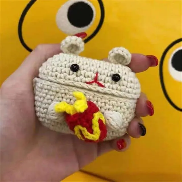 New cartoon cute Knit earphone case for Airpod Pro For Apple New earphone cases Animal Character Pig Lovely Rabbit cover