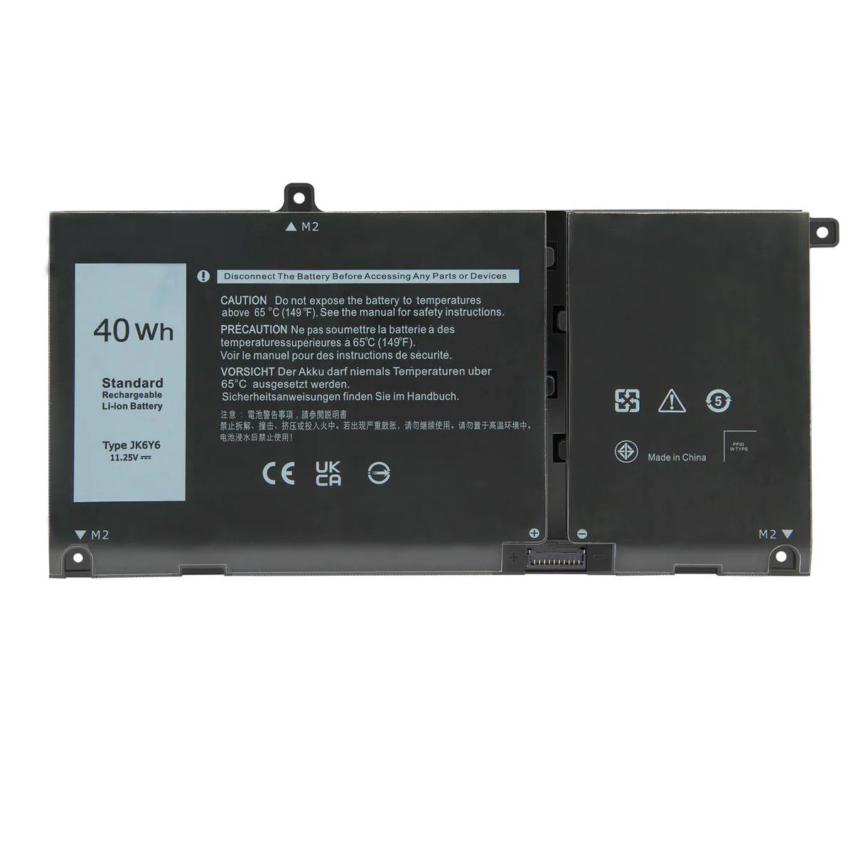 Replacement 3 Cell Battery For Latitude 3410 3510 Vostro 5300 Inspiron 5300 5400 Replacing Oem Part Numbers Cf5rh Jk6y6 // 11.25V 40 Wh