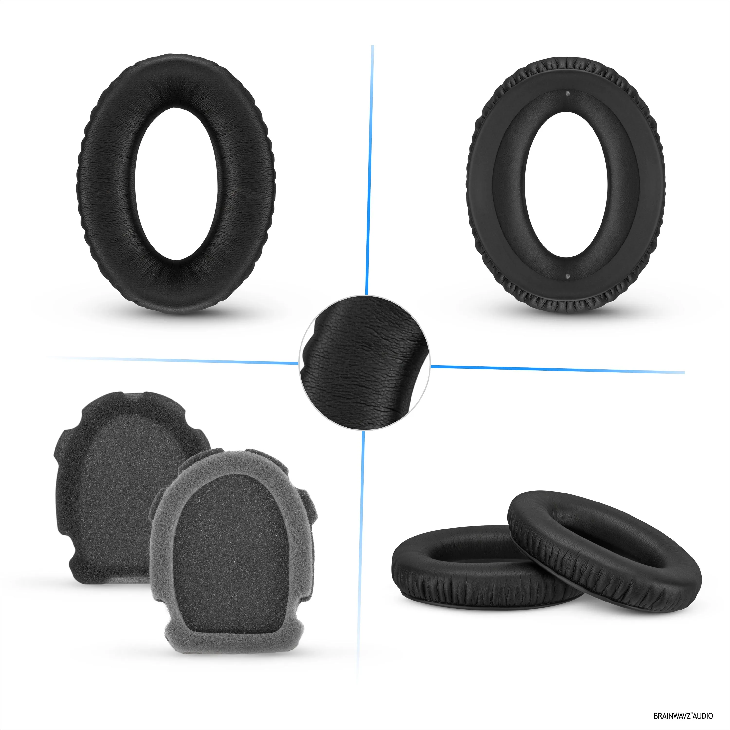 Replacement Earpads for BOSE Aviation A20 A10 X Headphones - Soft PU Leather & Memory Foam