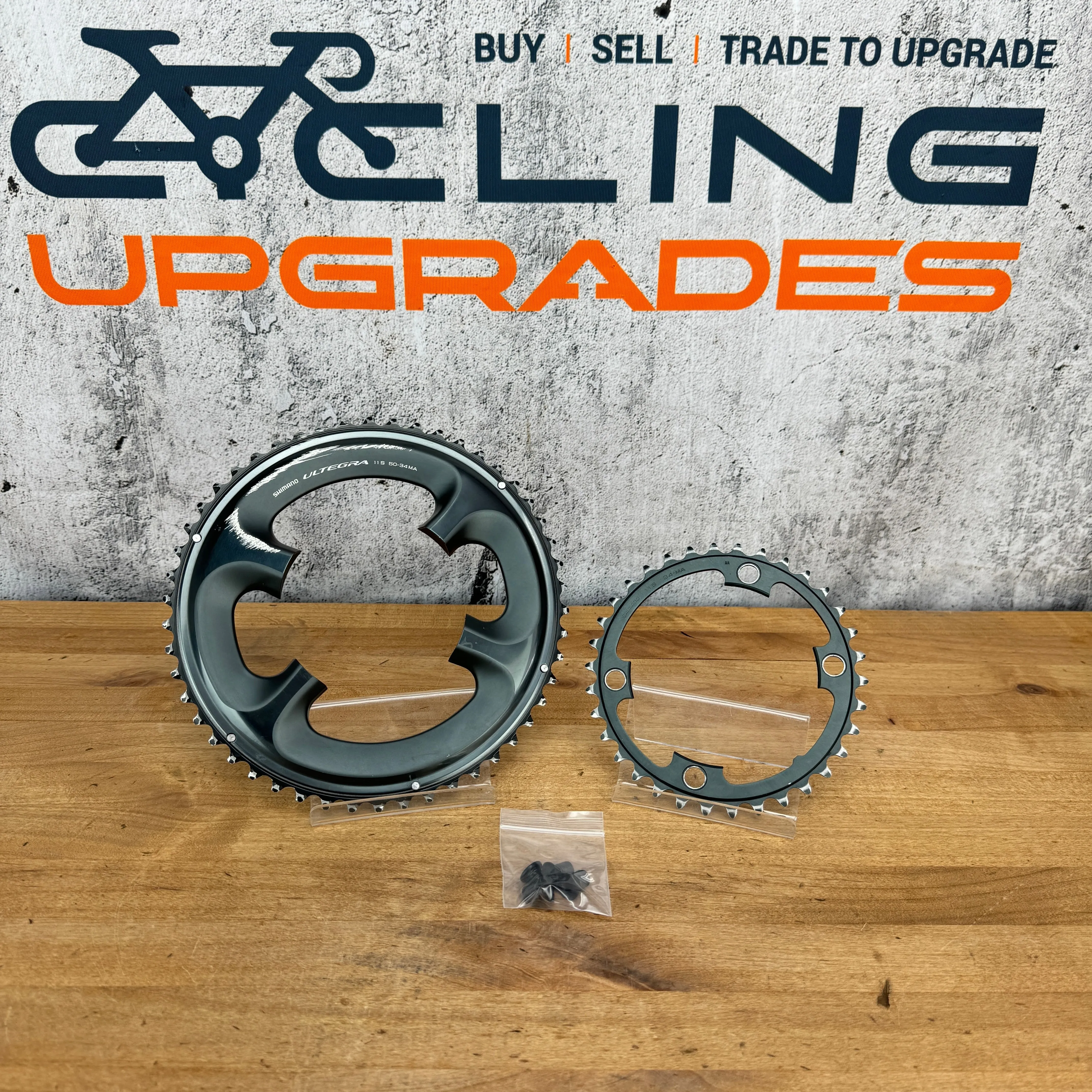 Shimano Ultegra FC-6800 50/34t 11-Speed 4-Bolt 110BCD Bike Chainring Set 148g