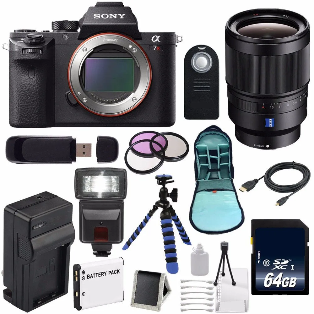 Sony Alpha a7R II Mirrorless Digital Camera (International Model)   Sony Distagon T FE 35mm f/1.4 ZA Lens   72mm 3 Piece Ultimate Bundle