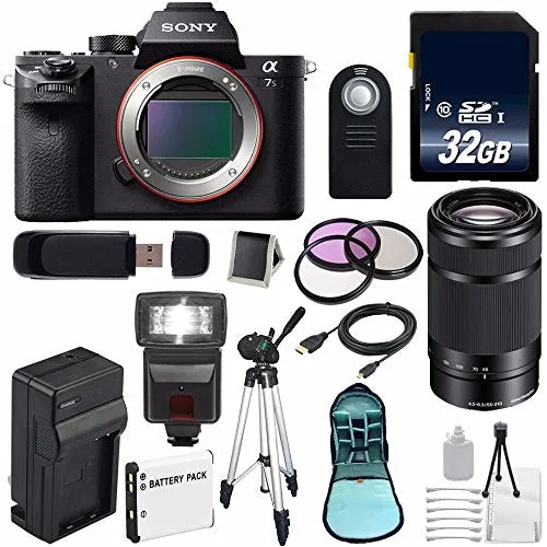 Sony Alpha a7S II a7S Mark II a7SII ILCE7SM2/B Mirrorless Digital Camera (International Model)   Sony E 55-210mm f/4.5-6 Lens Premium Bundle