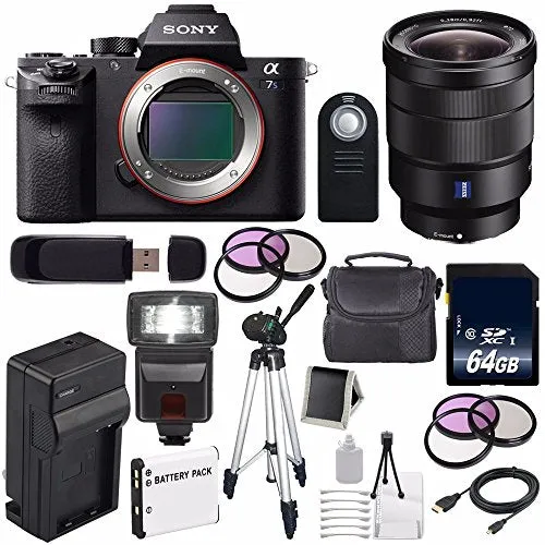 Sony Alpha a7S II a7S Mark II a7SII ILCE7SM2/B Mirrorless Digital Camera (International Model)   Vario-Tessar T FE 16-35 Lens Outdoor Bundle