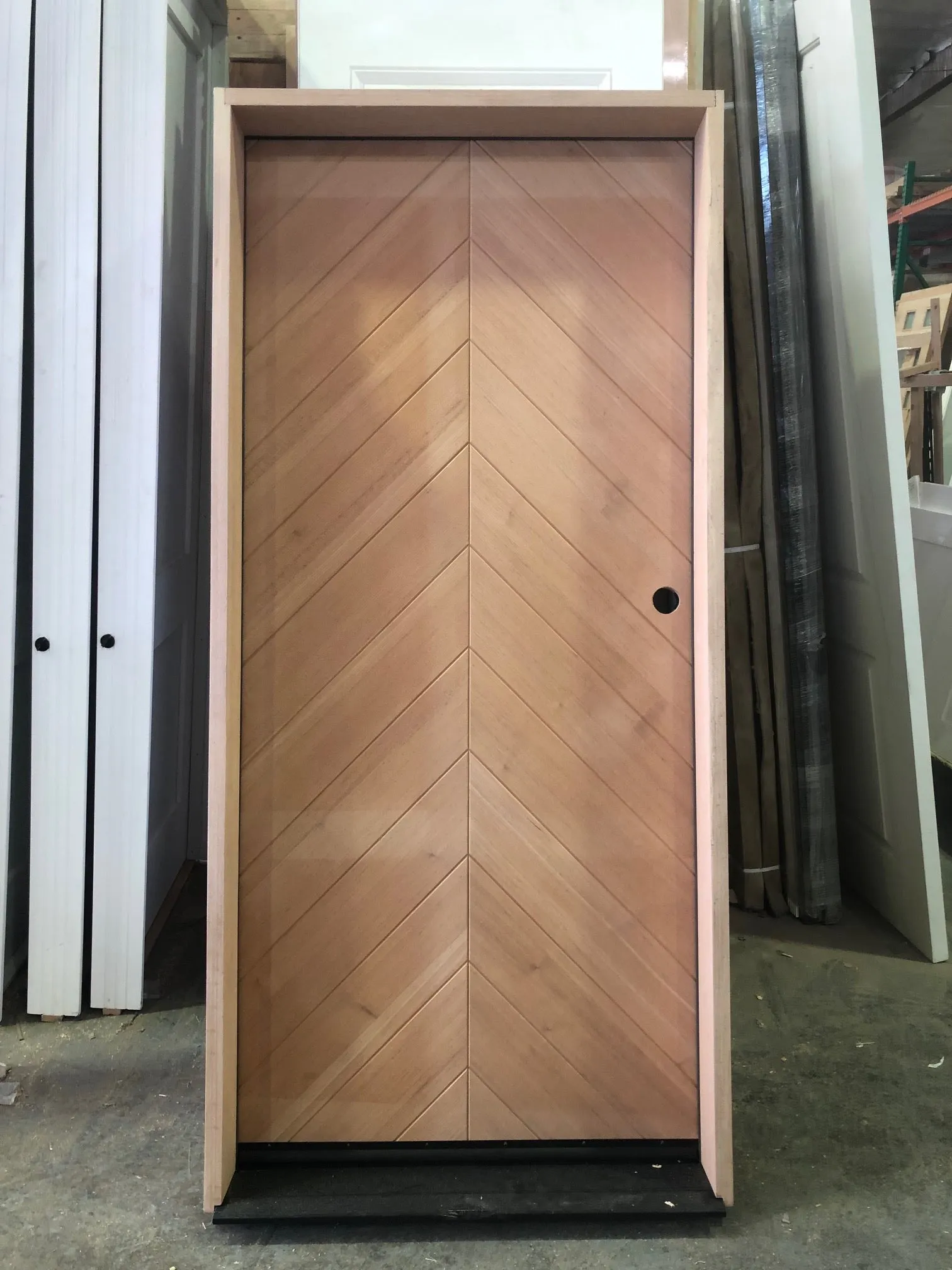 Theo - Exterior Modern Solid Wood Pivot Door