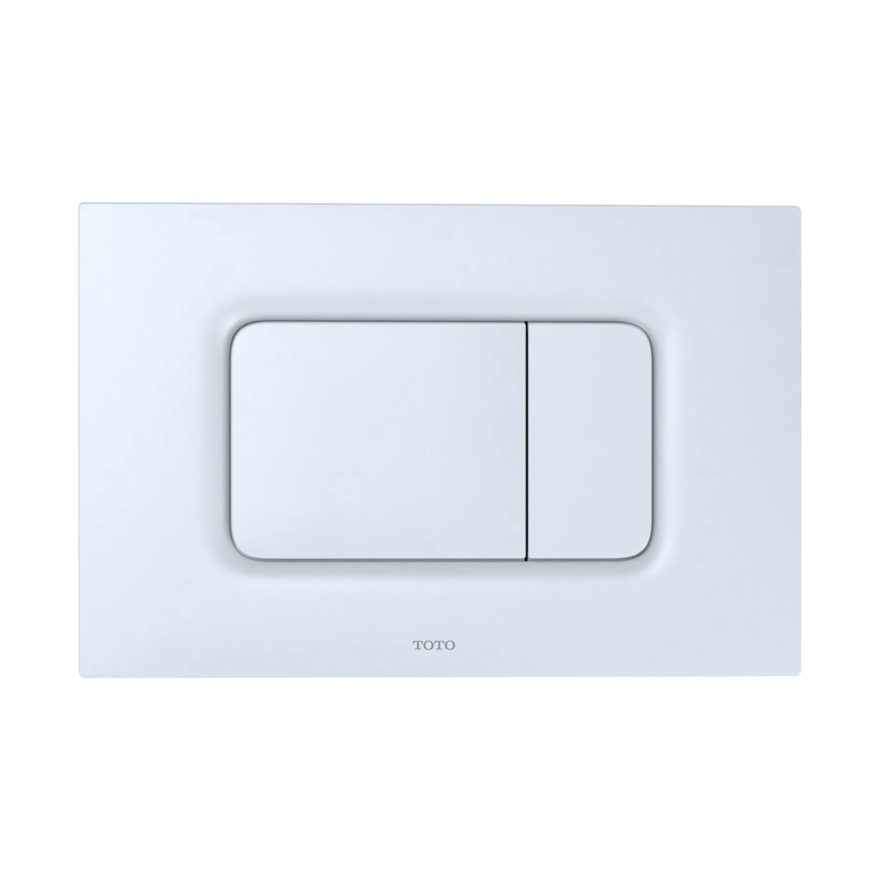 TOTO YT920#WH Dual Flush Rectangle Push Button Plate for Select DuoFit In-Wall Tank Unit, White Matte