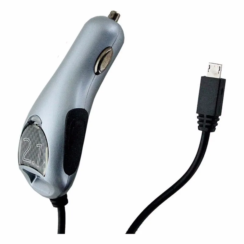 Ventev Car Charger 2.1A with Micro-USB Connector and Extra USB Port - Gray