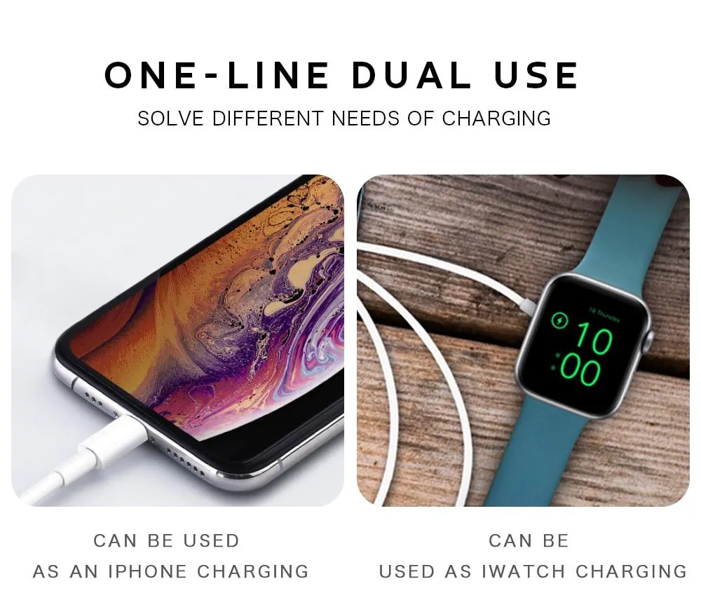 Wireless Charger 3 in 1 Series 6 5 USB Charging Cable QI Dock Station